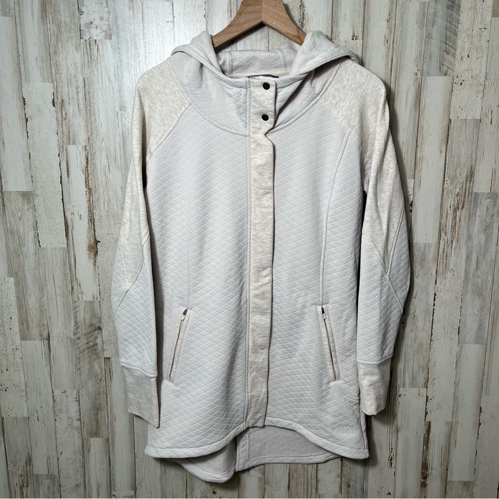 North Face Recover Up Quilted Coat Off White Cream Womens Medium